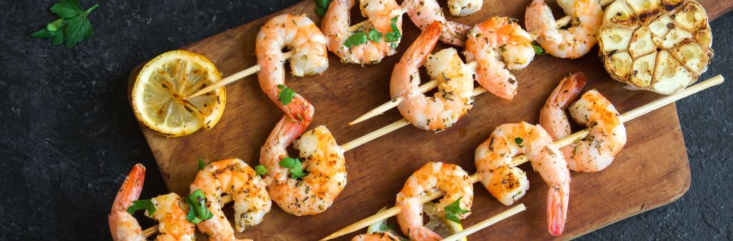 Gamba's van de grill met verdejo