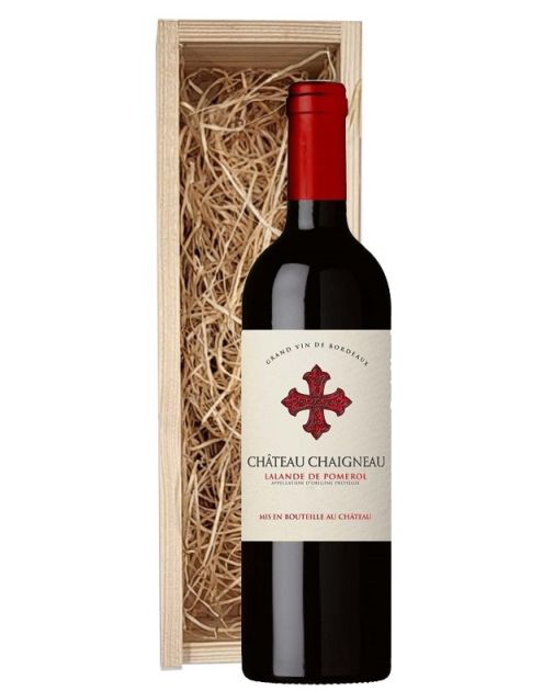 Château Chaigneau Lalande de Pomerol 2016 in houten kist