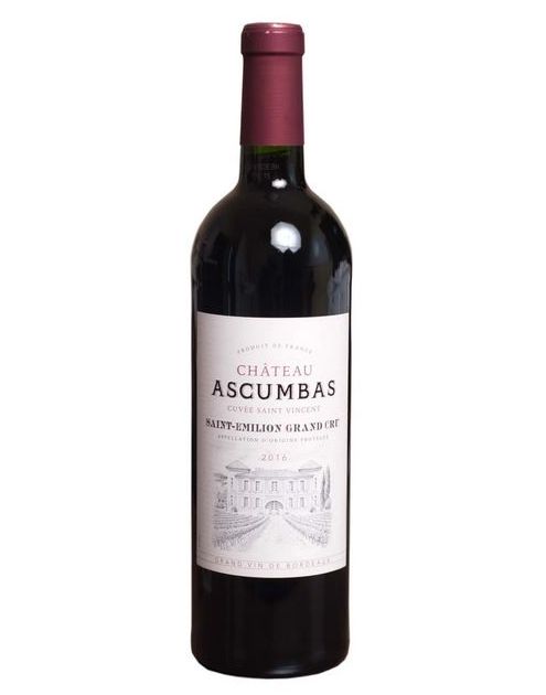 Château Ascumbas Cuvée Saint Vincent Saint-Emilion Grand Cru AOP