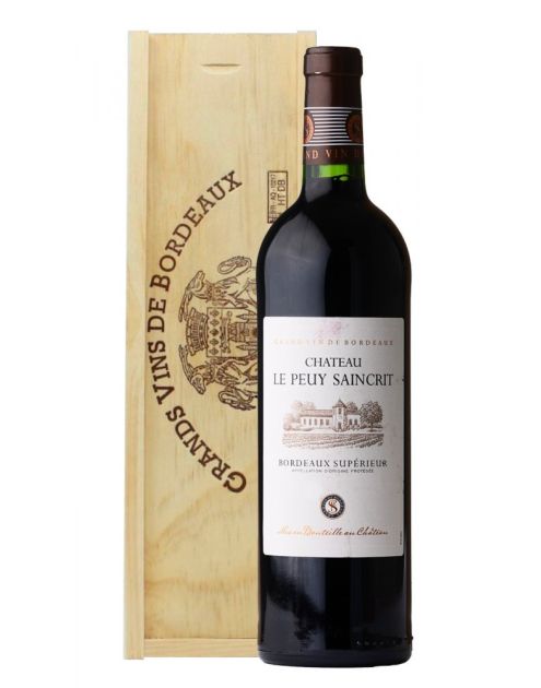 Château le Peuy Saincrit Bordeaux Supérieur 2019 Magnum (1,5L) in houten kist