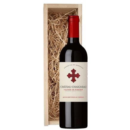 Château Chaigneau Lalande de Pomerol 2016 in houten kist