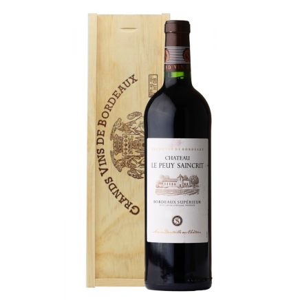 Château le Peuy Saincrit Bordeaux Supérieur 2019 Magnum (1,5L) in houten kist